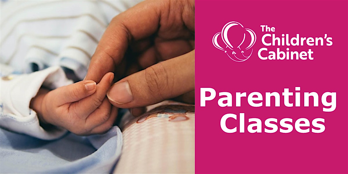 Parenting Classes and photo of an adult hand holding a baby hand